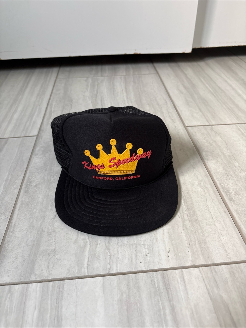 Black trucker hat Kings Speedway California
